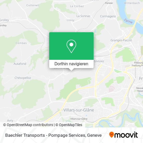 Baechler Transports - Pompage Services Karte