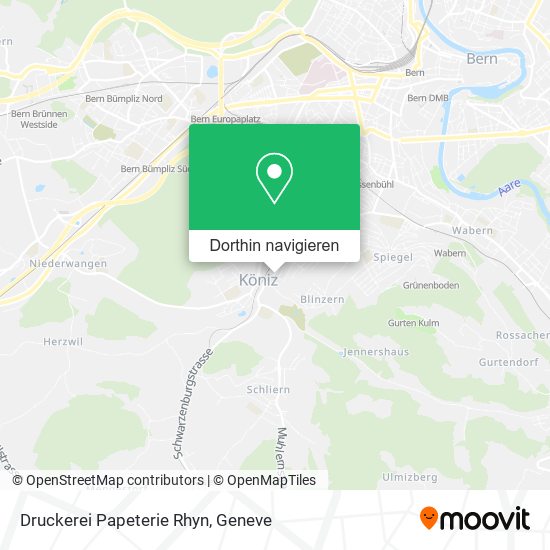 Druckerei Papeterie Rhyn Karte