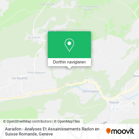 Aaradon - Analyses Et Assainissements Radon en Suisse Romande Karte