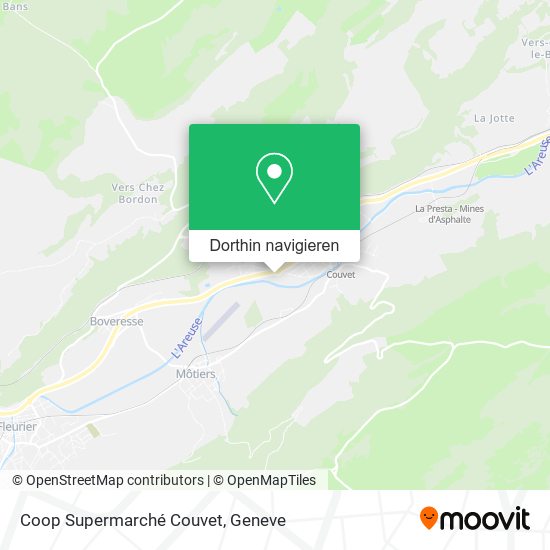 Coop Supermarché Couvet Karte