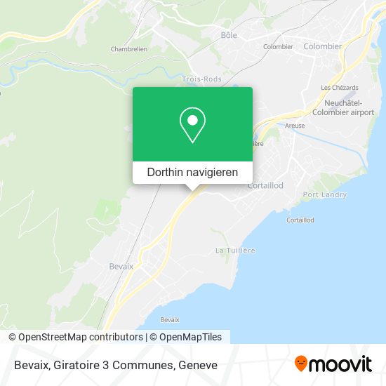 Bevaix, Giratoire 3 Communes Karte