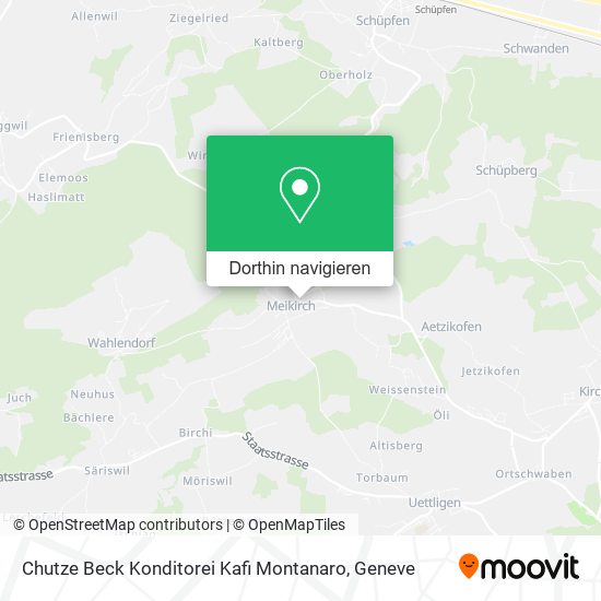 Chutze Beck Konditorei Kafi Montanaro Karte