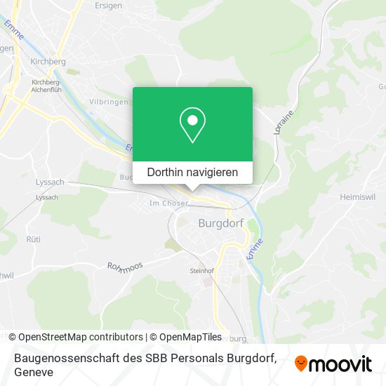 Baugenossenschaft des SBB Personals Burgdorf Karte