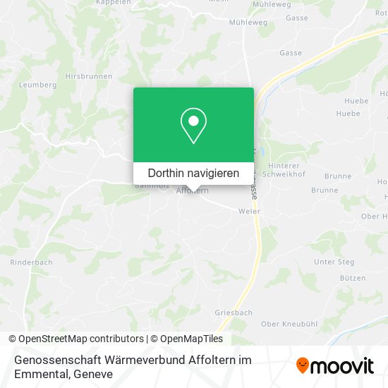 Genossenschaft Wärmeverbund Affoltern im Emmental Karte