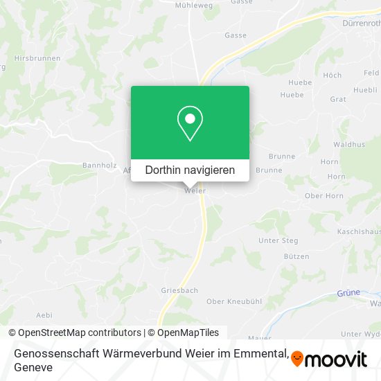 Genossenschaft Wärmeverbund Weier im Emmental Karte