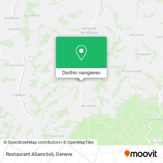 Restaurant Alüenrösli Karte