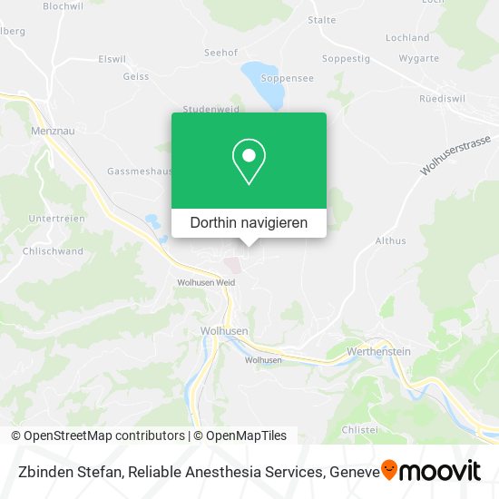 Zbinden Stefan, Reliable Anesthesia Services Karte