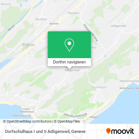 Dorfschulhaus I und II Adligenswil Karte