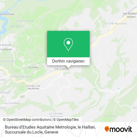 Bureau d'Etudes Aquitaine Metrologie, le Haillan, Succursale du Locle Karte