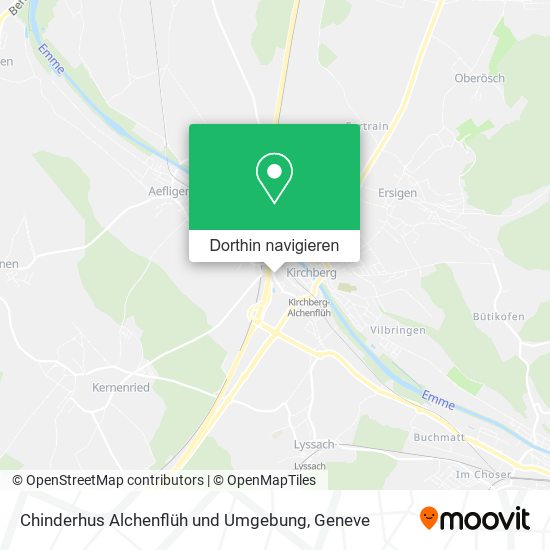 Chinderhus Alchenflüh und Umgebung Karte