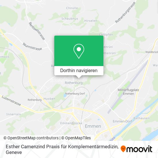 Esther Camenzind Praxis für Komplementärmedizin Karte
