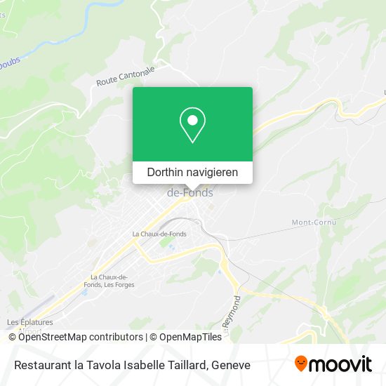 Restaurant la Tavola Isabelle Taillard Karte