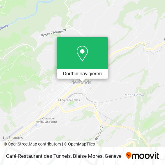 Café-Restaurant des Tunnels, Blaise Mores Karte