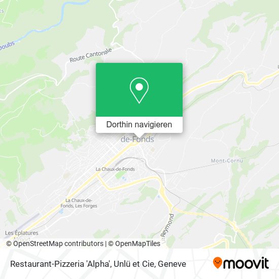 Restaurant-Pizzeria 'Alpha', Unlü et Cie Karte