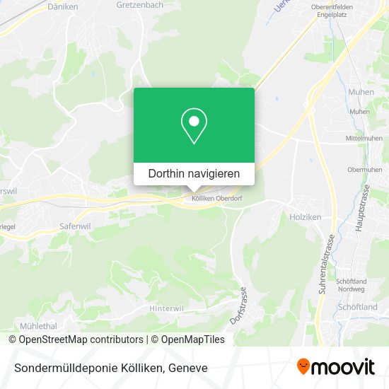 Sondermülldeponie Kölliken Karte