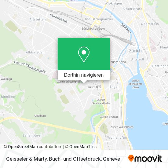 Geisseler & Marty, Buch- und Offsetdruck Karte