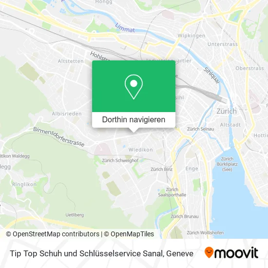 Tip Top Schuh und Schlüsselservice Sanal Karte