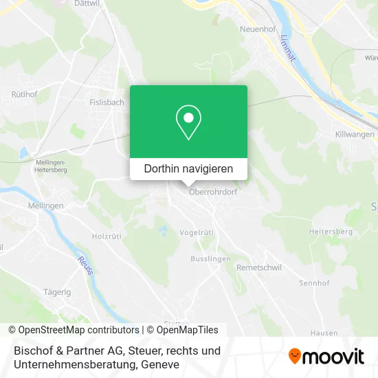 Bischof & Partner AG, Steuer, rechts und Unternehmensberatung Karte