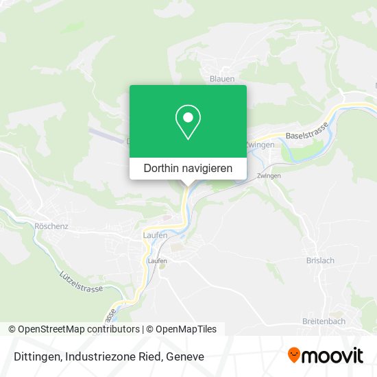 Dittingen, Industriezone Ried Karte