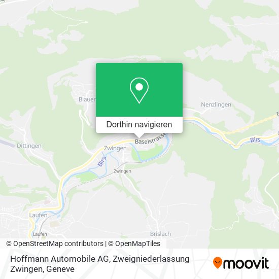 Hoffmann Automobile AG, Zweigniederlassung Zwingen Karte
