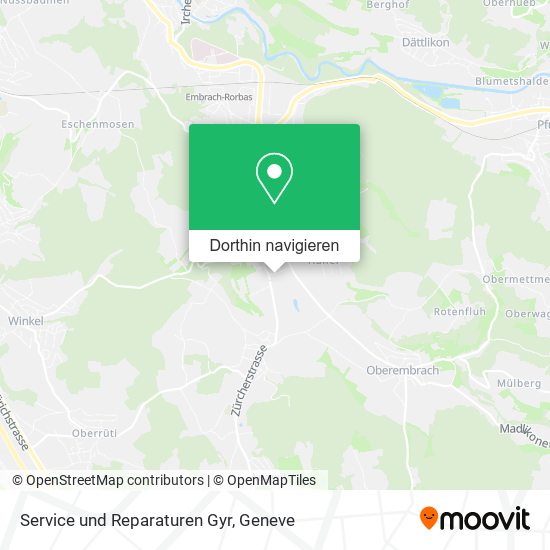 Service und Reparaturen Gyr Karte