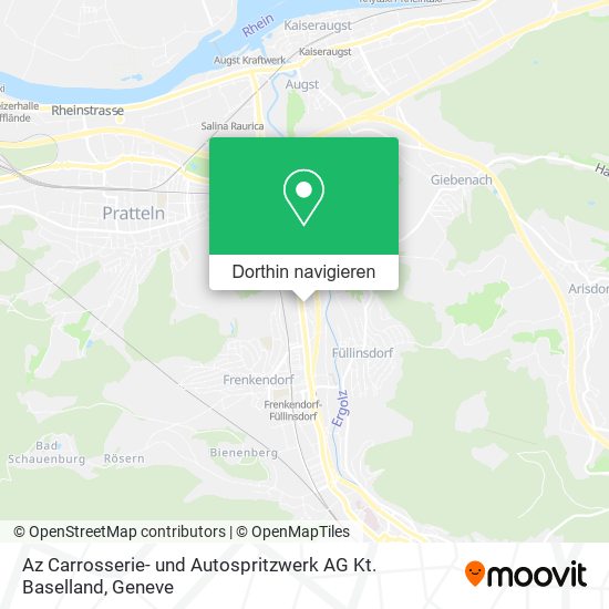 Az Carrosserie- und Autospritzwerk AG Kt. Baselland Karte