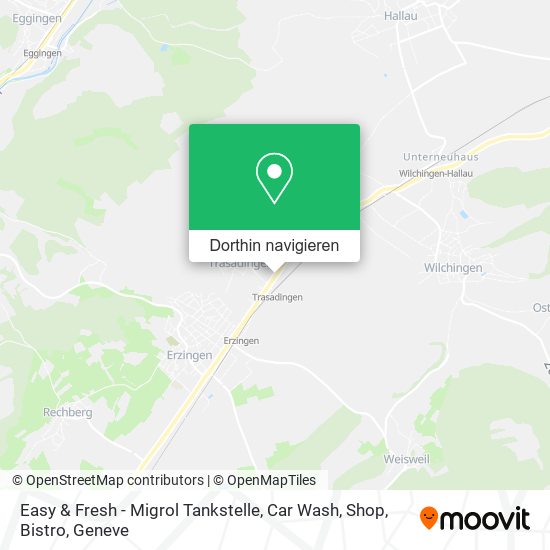 Easy & Fresh - Migrol Tankstelle, Car Wash, Shop, Bistro Karte