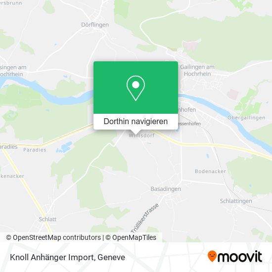 Knoll Anhänger Import Karte