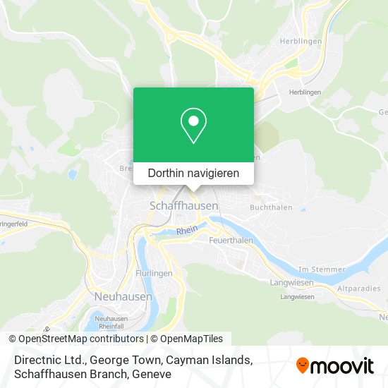 Directnic Ltd., George Town, Cayman Islands, Schaffhausen Branch Karte