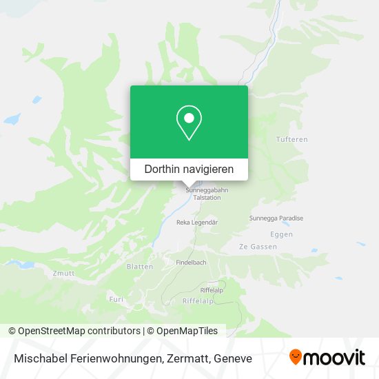 Mischabel Ferienwohnungen, Zermatt Karte