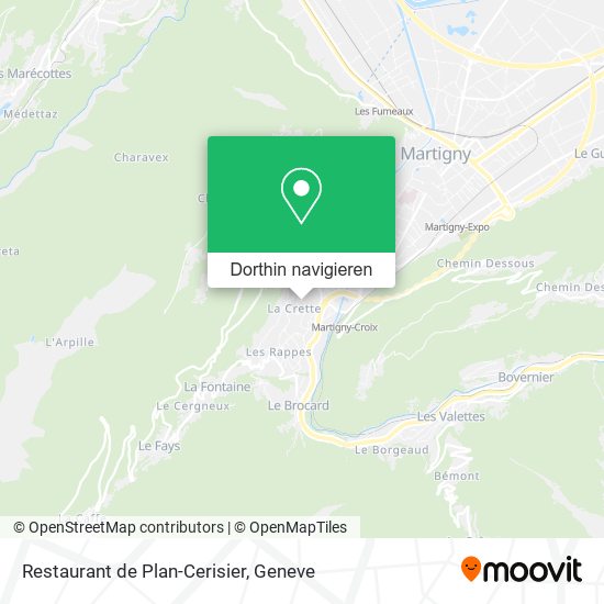 Restaurant de Plan-Cerisier Karte