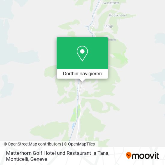 Matterhorn Golf Hotel und Restaurant la Tana, Monticelli Karte