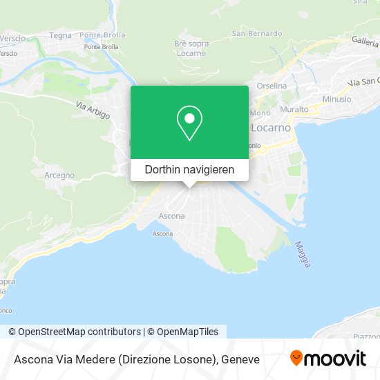 Ascona Via Medere (Direzione Losone) Karte