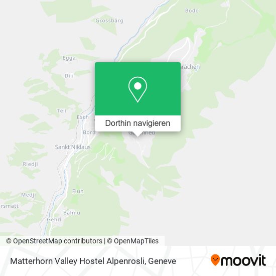 Matterhorn Valley Hostel Alpenrosli Karte