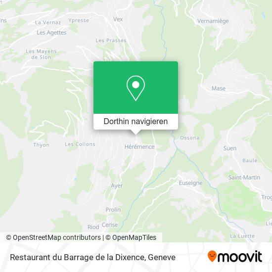 Restaurant du Barrage de la Dixence Karte