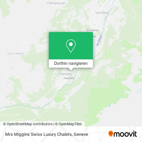 Mrs Miggins Swiss Luxury Chalets Karte