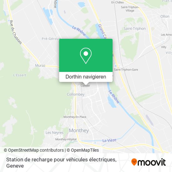 Station de recharge pour véhicules électriques Karte