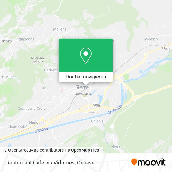 Restaurant Café les Vidômes Karte