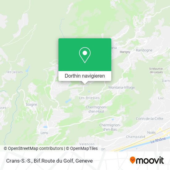 Crans-S.-S., Bif.Route du Golf Karte