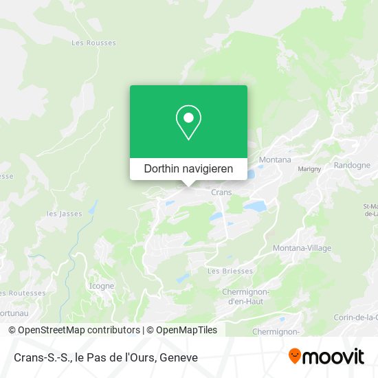 Crans-S.-S., le Pas de l'Ours Karte