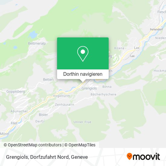 Grengiols, Dorfzufahrt Nord Karte