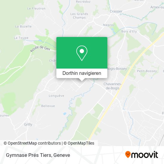 Gymnase Prés Tiers Karte
