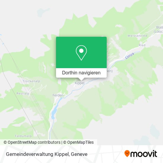 Gemeindeverwaltung Kippel Karte