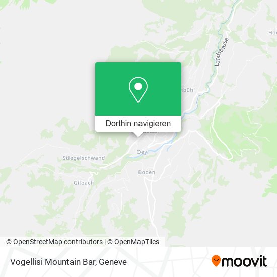 Vogellisi Mountain Bar Karte