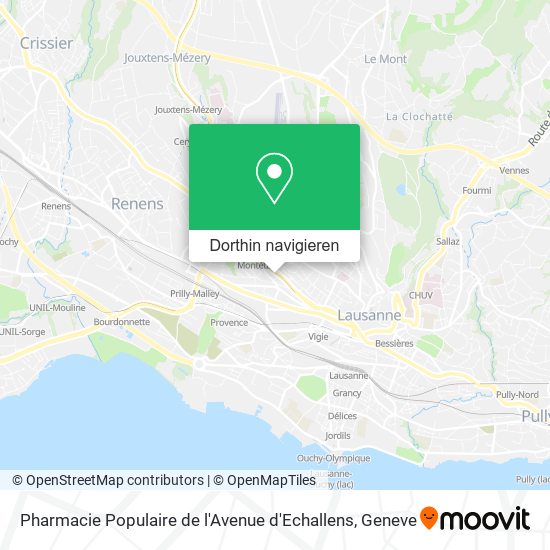Pharmacie Populaire de l'Avenue d'Echallens Karte