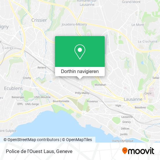 Police de l'Ouest Laus Karte