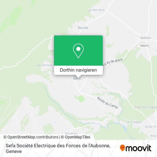 Sefa Société Electrique des Forces de l'Aubonne Karte