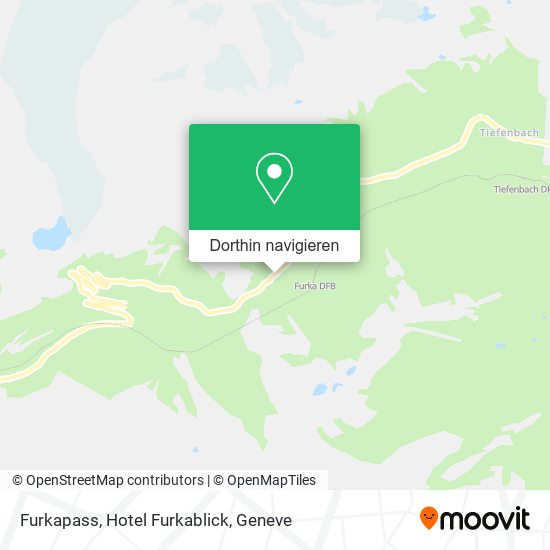 Furkapass, Hotel Furkablick Karte