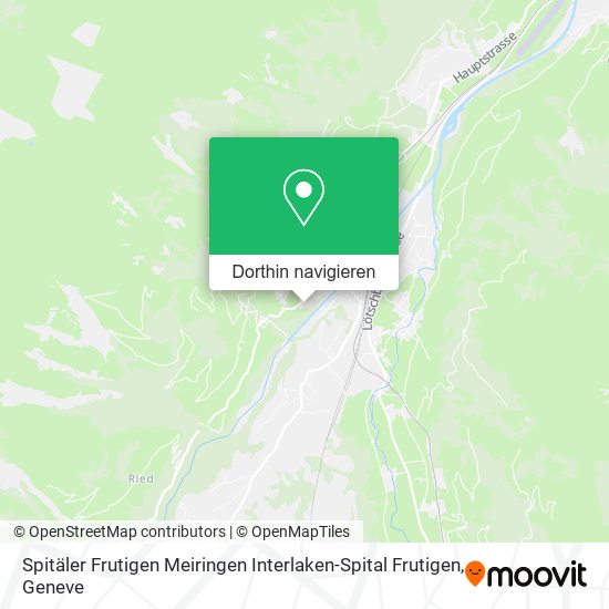 Spitäler Frutigen Meiringen Interlaken-Spital Frutigen Karte