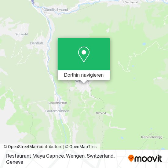 Restaurant Maya Caprice, Wengen, Switzerland Karte